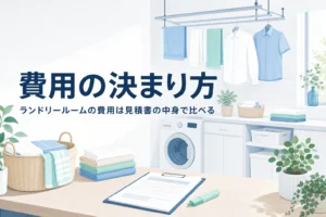 ランドリールームの費用の決まり方と見積もりで確かめる項目を紹介する記事のアイキャッチ